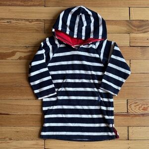 JoJo Maman Bebe Navy and White Striped Kids Coverup